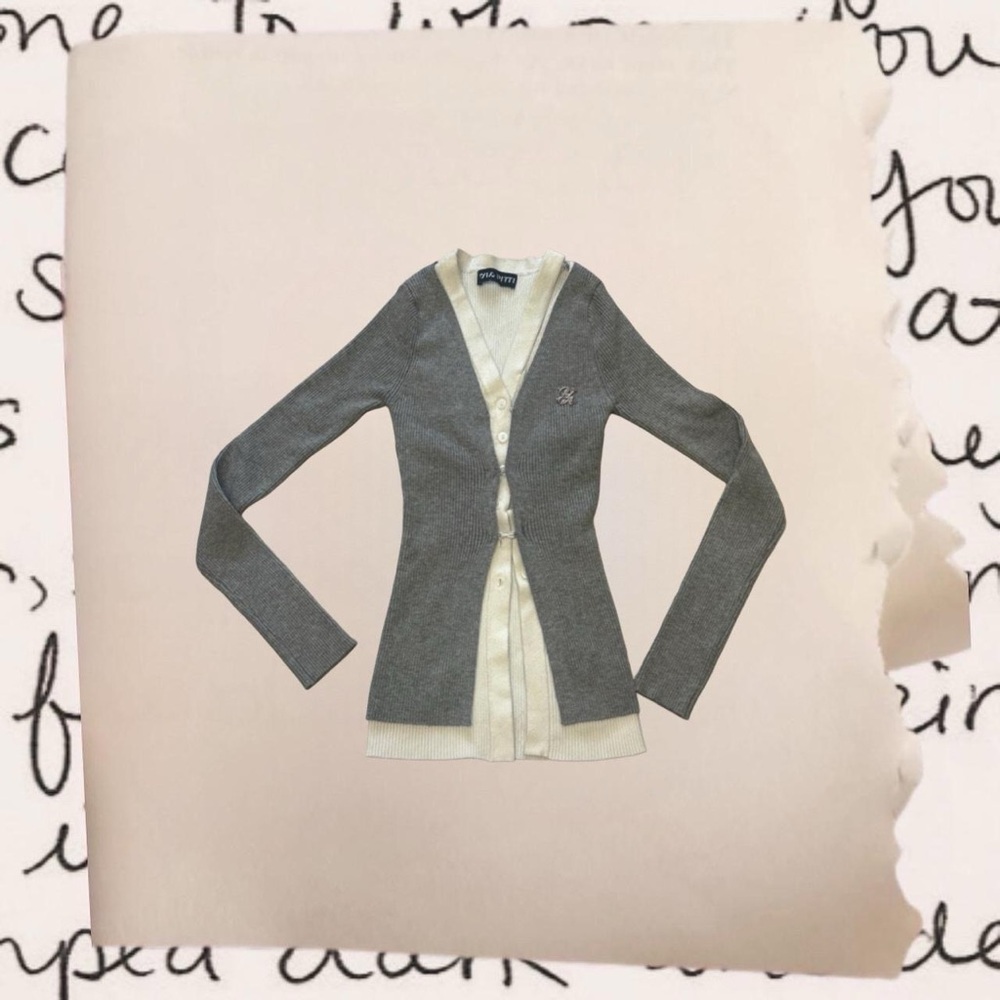 office siren layered button up long sleeve top